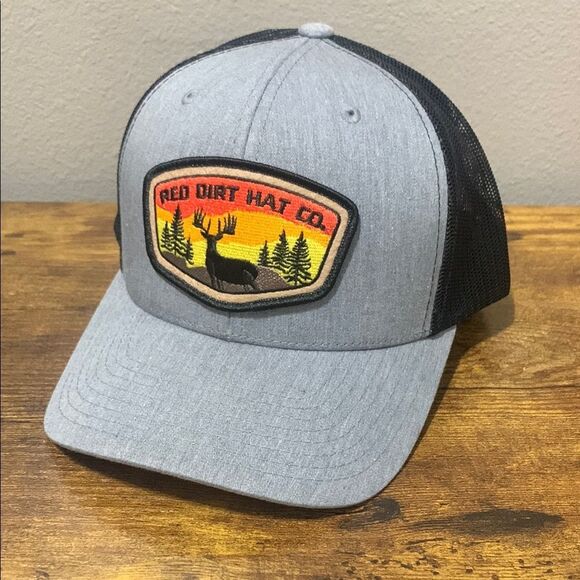 Red Dirt Hat Co. Gray And Black Snapback Baseball Cap - Picture 1 of 4